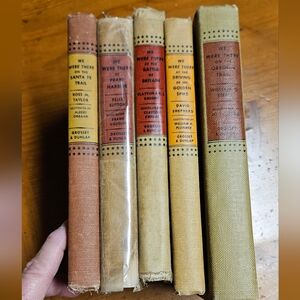 Vintage We Were There Book Collection with Red and Yellow Covers